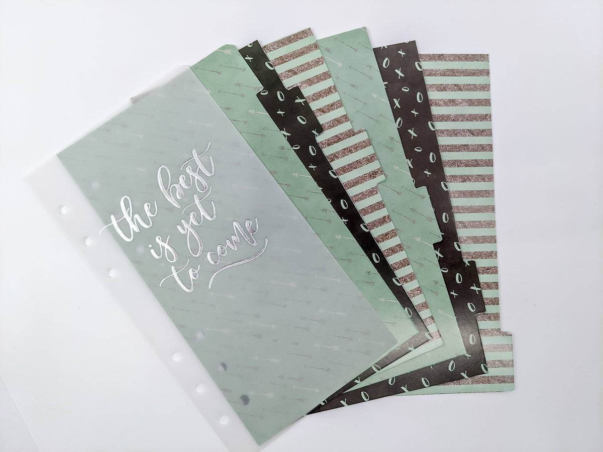 Personal Size Dividers &amp; Dashboard Set- &quot;The Best is Yet to Come&quot;