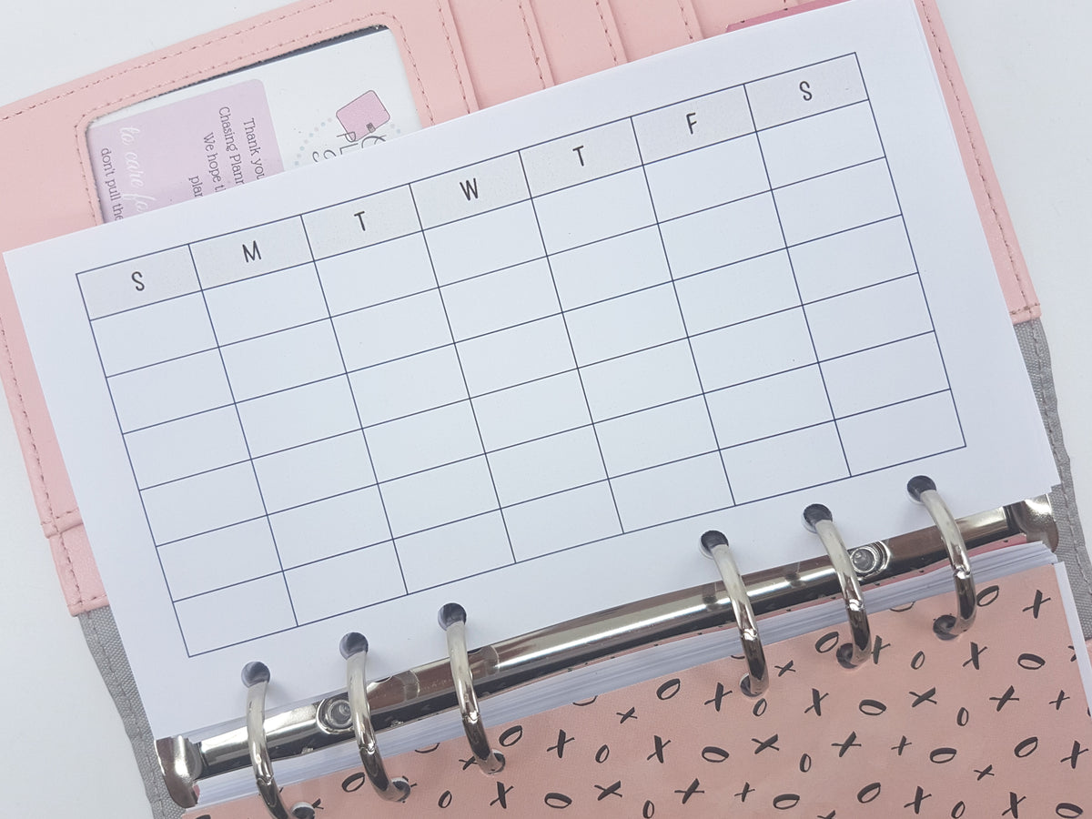 Personal Size School Holidays planner inserts | 2 double sided sheets